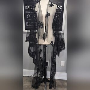 Elegant Black Lace Shawl